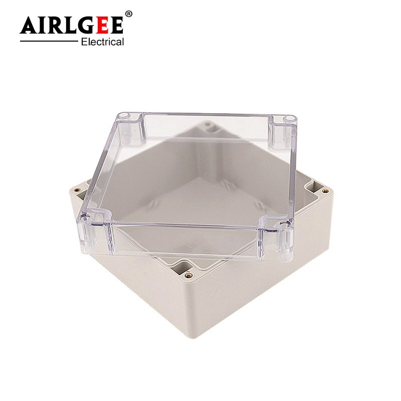 160 x 160 x 90mm vanntett koblingsboks av plast gjennomsiktig deksel abs elektrisk boks overvåkingsboks