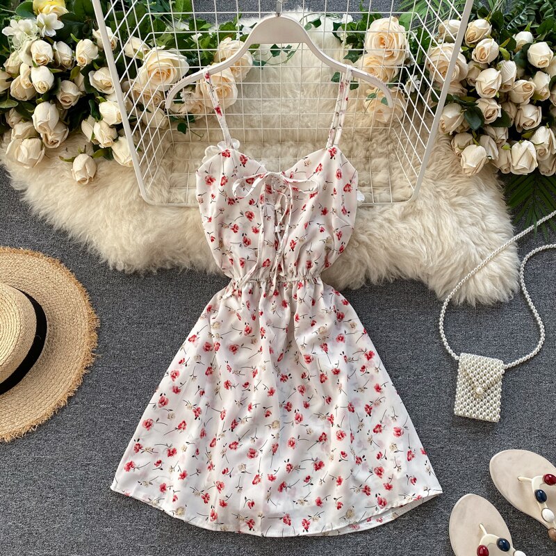 Mono individual Floral de verano para mujer, monos playeros Vintage estilo bohemio, pantalones fruncidos de pierna ancha cortos, monos con estampado de gasa