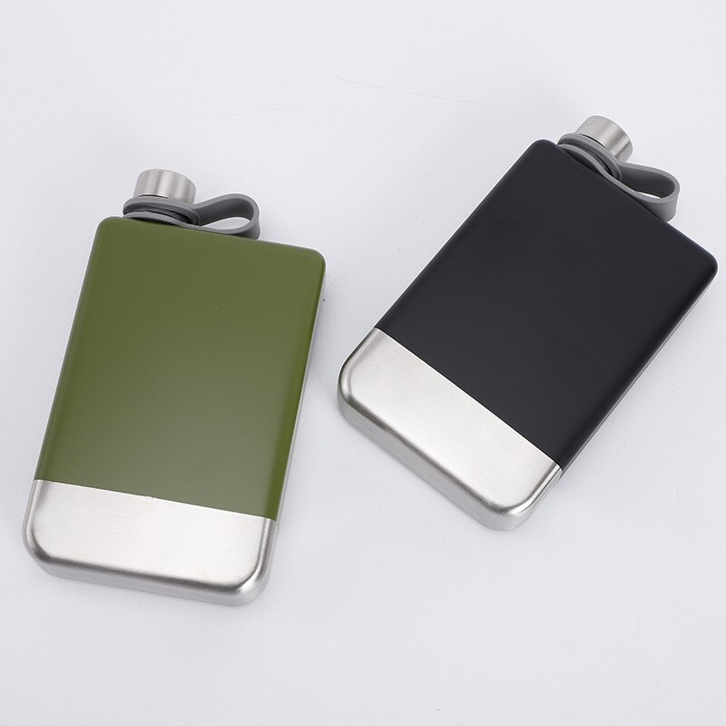 9 OZ Wine Pot Stainless Steel Hip Flask Modern Travel Whiskey Alcohol Liquor Bottle Small Mini Bottle Portable