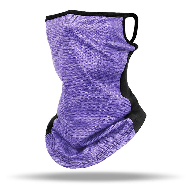 Ice Silk Facial Protection Neck Windproof Gaiter Anti Fog Dust Proof Face Cover Headgear for Cycling Skiing Hiking PUZ77: Purple