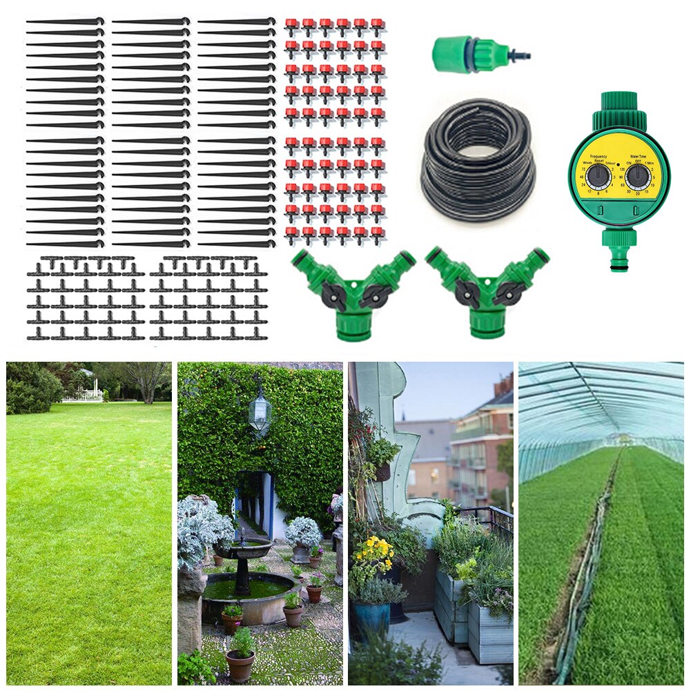 50M Irrigation System Self Automatic Garden Water Drip Irrigation System Hose Watering Plant Kits Garden Supplies