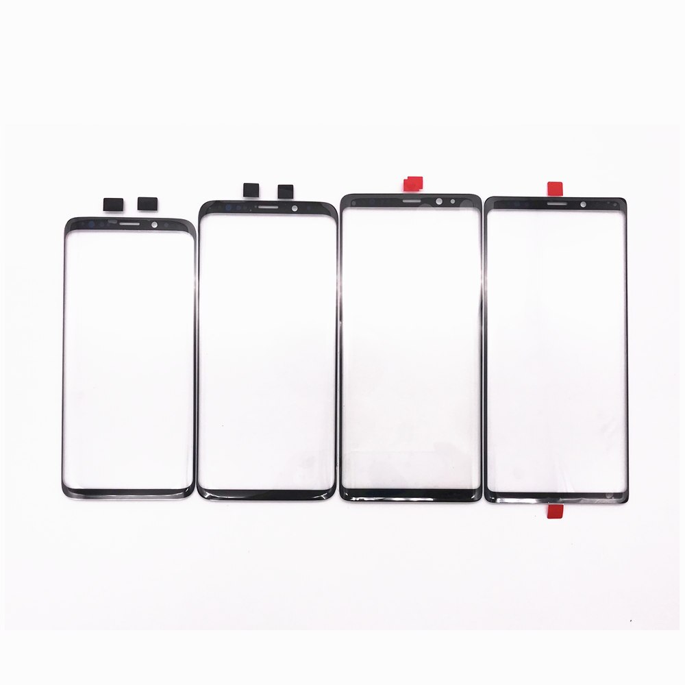 Lcd frontglaspanel för samsung galaxy  s8 s9 plus display extern pekskärm yttre linsbyte självhäftande pad verktyg