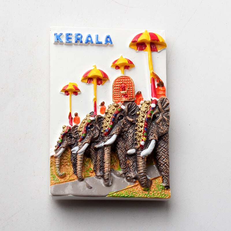 fridge magnets 3d Resin refrigerator stick Kerala India refrigerator tourist souvenirs porcelain dolls collection: 1763