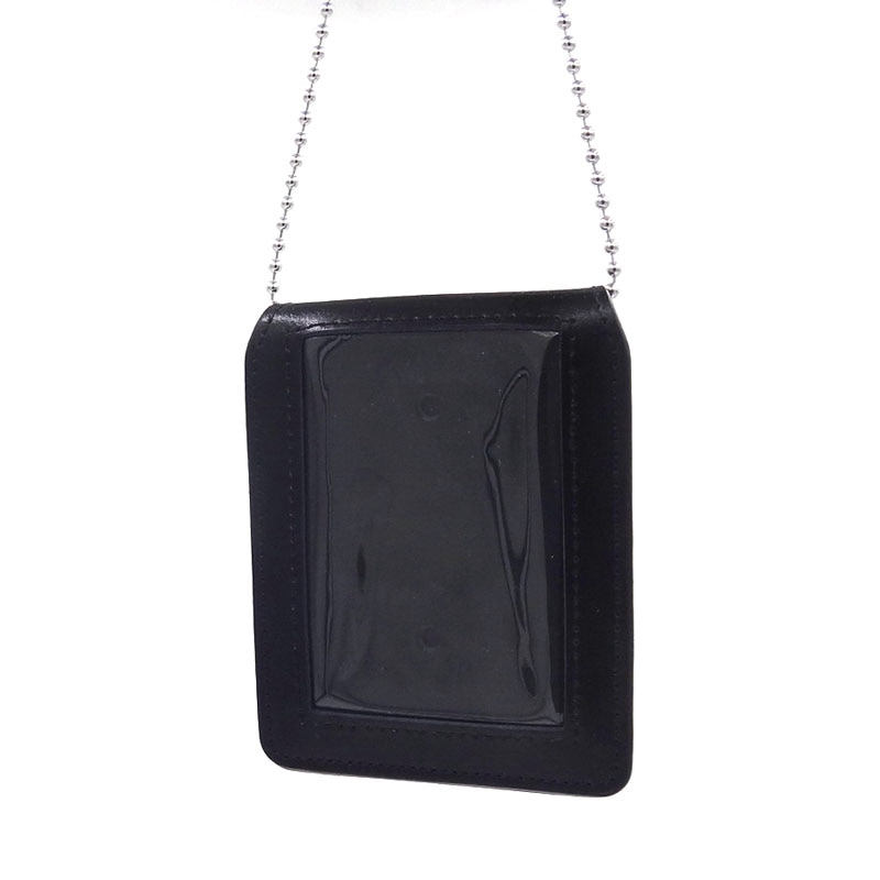 US Police Badge Holder Neck Chain Belt Clip U.S. Leather Badge Holder