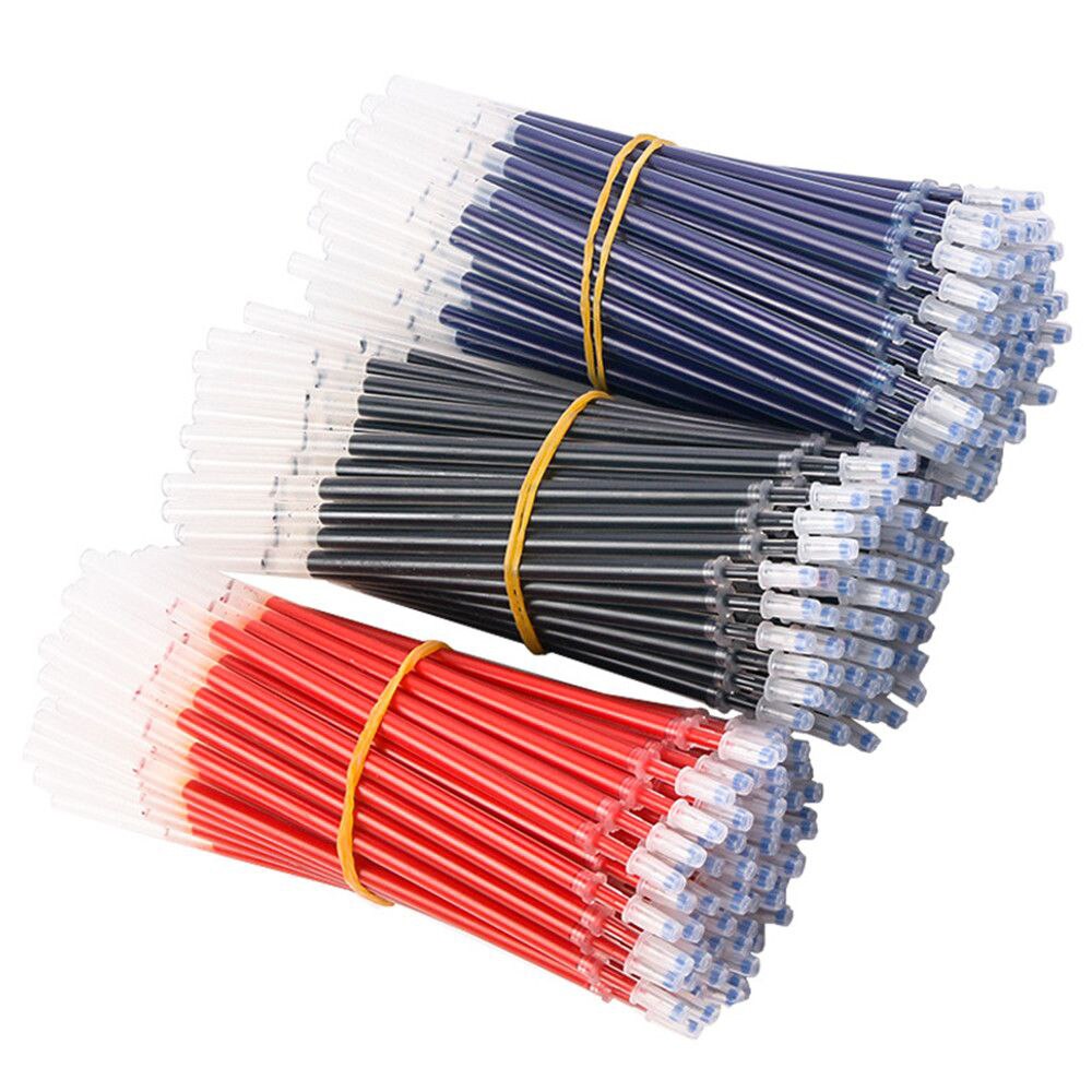 100pcs/set 0.5mm Gel Pen Refills Red Blue Black Gel Ink Pen Office School Stationery Writing Supplies Replacement