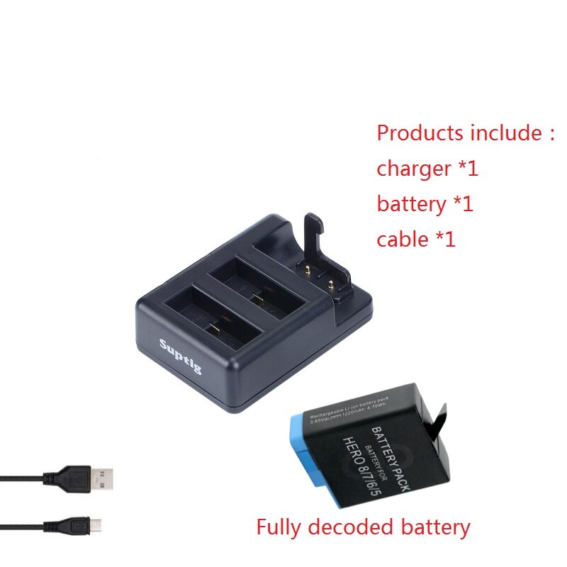 Für Gopro hero 8 7 6 Batterie 3 Weg USB 3 Slots Batterie Ladegerät WiFi Fernbedienung Ladegerät für GoPro hero 5/4 Fernbedienung Voll Decode: decoding A Set