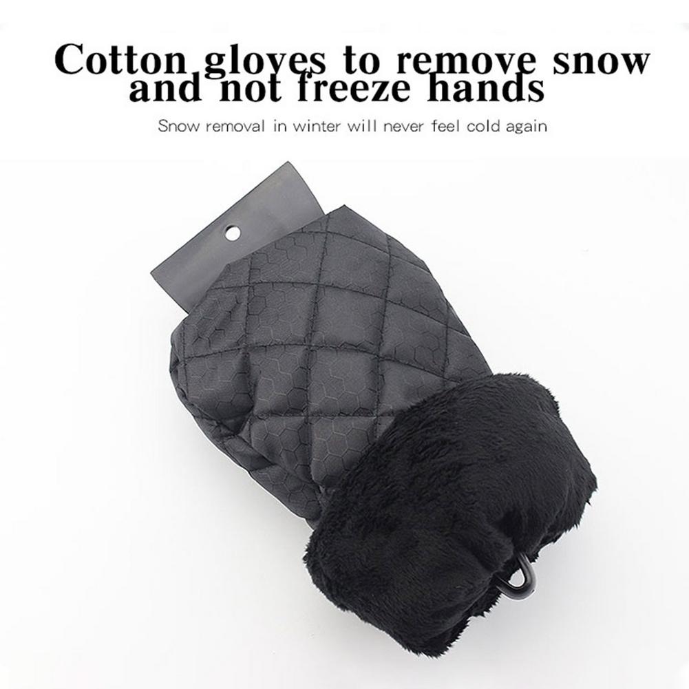 Ice Scraper Mitt 2 In 1 Winter Warm Gloves Snow Shovel Snow Brush Car Windshield Snow Scraper For Remove Snow/Frost/Ice