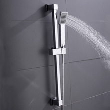 Square Adjustable Lifting Shower Slide Bar with Shower Holder ABS Sliding Bar Shower Set
