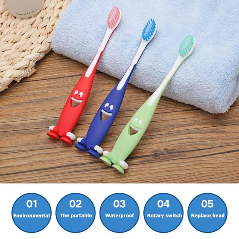 3pcs/Set Ultra Soft Bristles Kids Cartoon Smile Antibacterial Toothbrushes