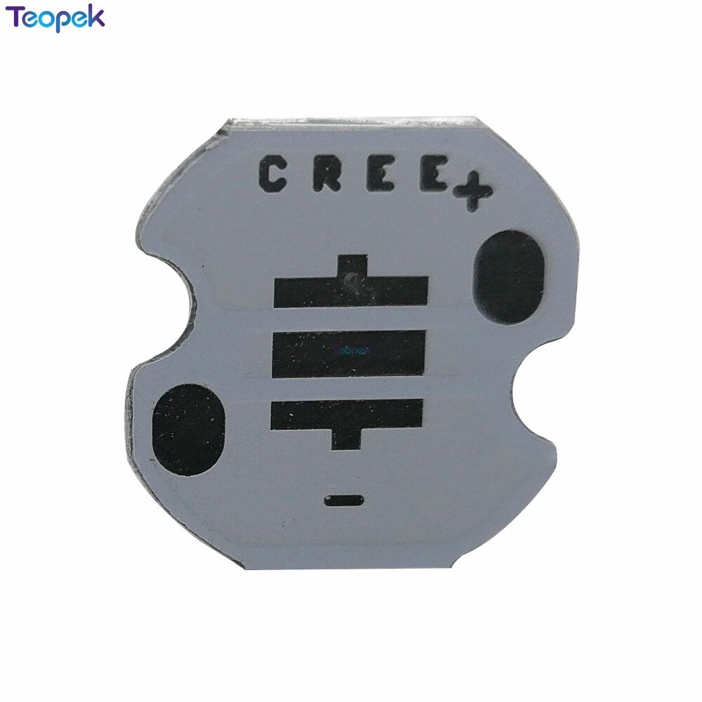 Placa PCB LED de aluminio para Cree, XPE, XP-E, XTE, XT-E, XPG, XP-G, 3535, 20mm, 16mm, 14mm, 12mm, 10mm, 8mm, 50 Uds.