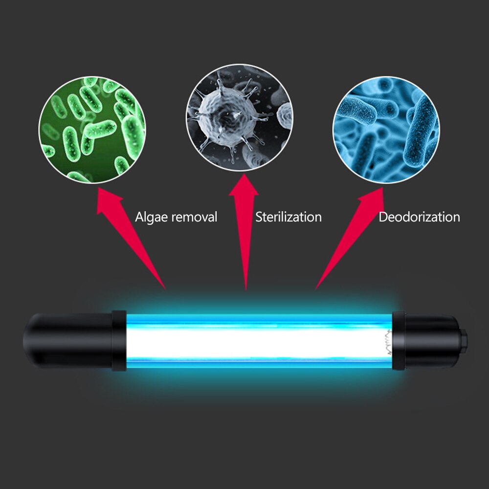 Luz germicida para esterilizador UV para acuario, lámpara bactericida para buceo, 5W/9W