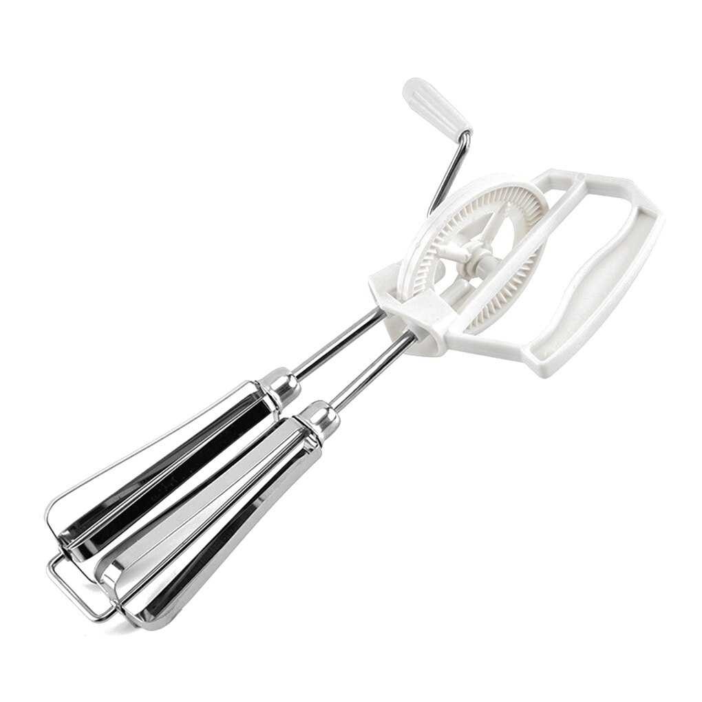 Hand Crank Egg Beater Stainless Steel Rotary Hand Whisk Manual Egg Mixer Kitchen Cooking Tool Plastic Handle Egg Beater: 01