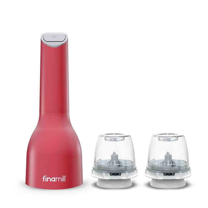 Finamill Electric Pepper Grinder Household One-handed Automatic Sea Salt Pepper Sesame Seasoning Grinding Bottle