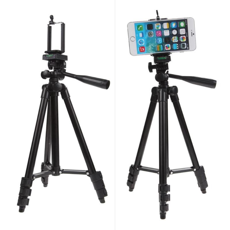 Professionele Camera Telefoon Tablet Clip Statief Houder Stand Mount Met Handvat Pan Tilt Statiefkop Voor iPhone iPad Samsung