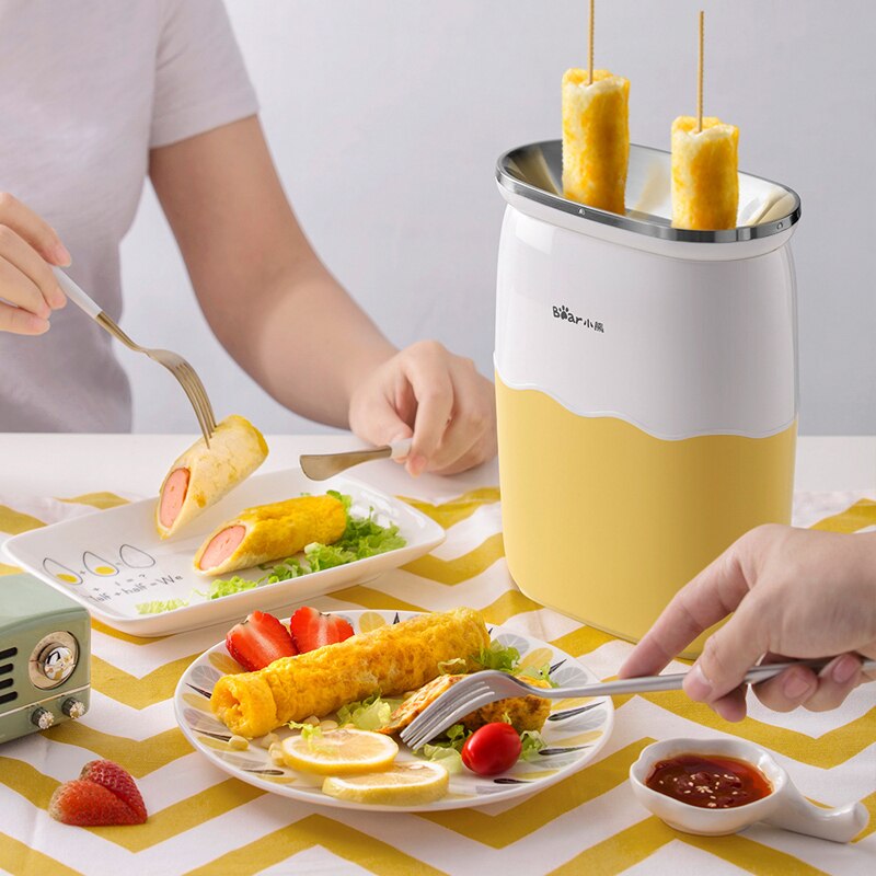 220V Electric Omelette Dual Egg Roll Maker Breakfast Machine Automatic Boiled Eggs Sausage Cooker Egg Cup 200W