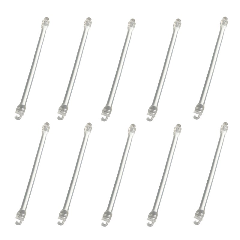 10Pcs Long Shape Hook Silicone Tennis Racket Vibration Dampener Shock Absorber: White
