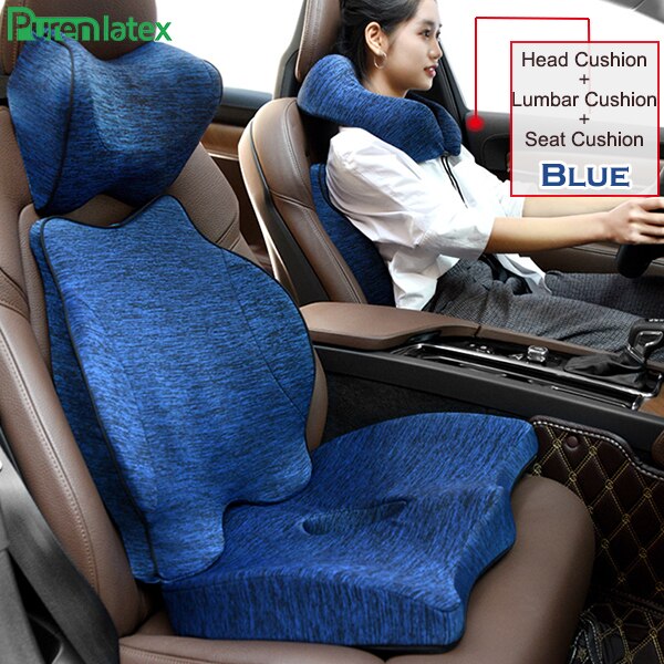 Purenlatex Auto Kussen Auto Zitkussen Memory Foam Orthopedisch Kussen Voor Office Pad Stuitbeen Kussen Ischias Rugpijn Relief
