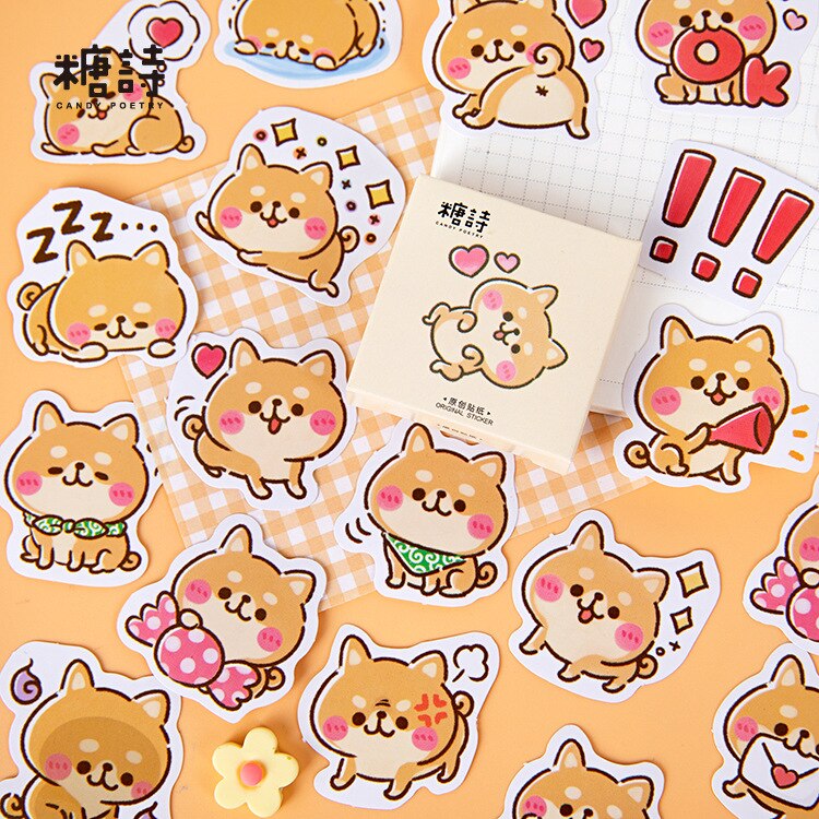 45Pcs/set Lovely Cat Pet Animal Stickers Decorative Sticker Diary Stationery Album Sticker Flakes Scrapbooking: 409