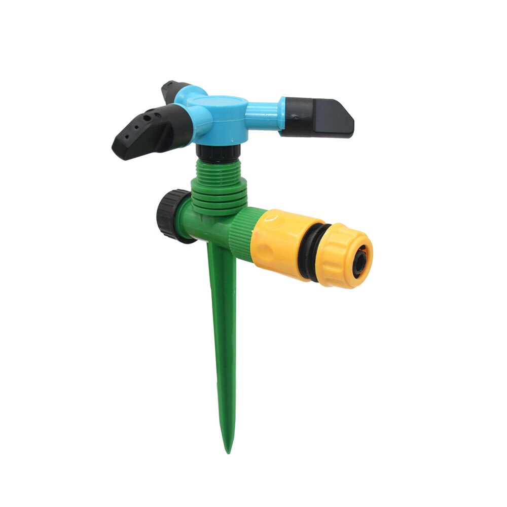 Automatic Rotating Lawn Sprinklers With support 360 Degree Rotating Water Sprinkler 3 Arms Nozzles garden Irrigation tool: 1I2 hose
