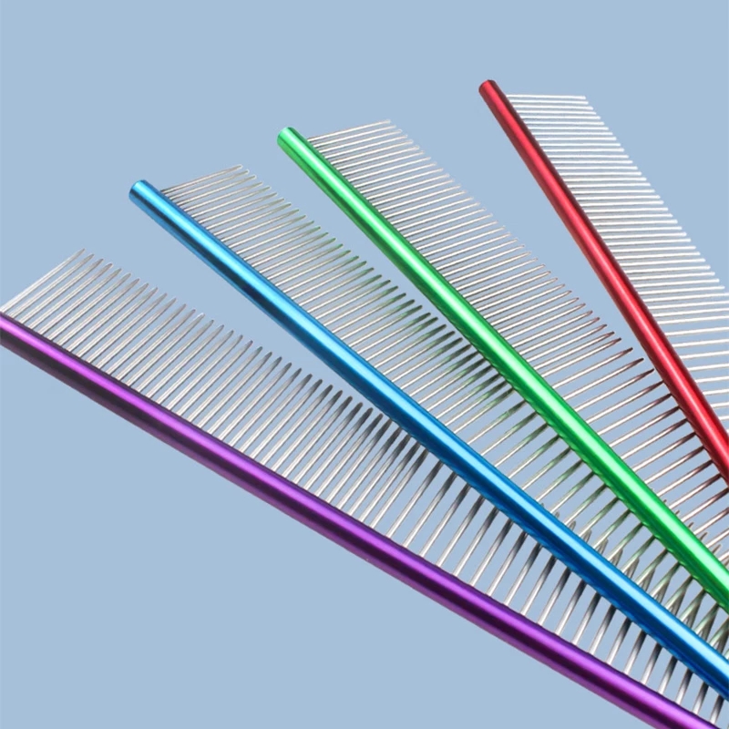 Kat Rechte Rij Kam Huisdier Dematting Kam Rvs Pet Grooming Kam Voor Katten Hond Open Knoop Hond Kam Haar kam Alle Voor Kat