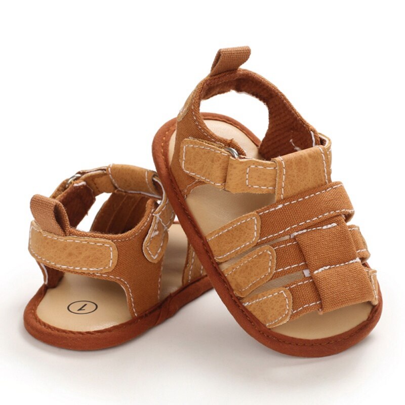 Bébé sandales enfant en bas âge infantile creux doux berceau semelle toile chaussures filles garçons enfants doux berceau Prewalker sandales sabots