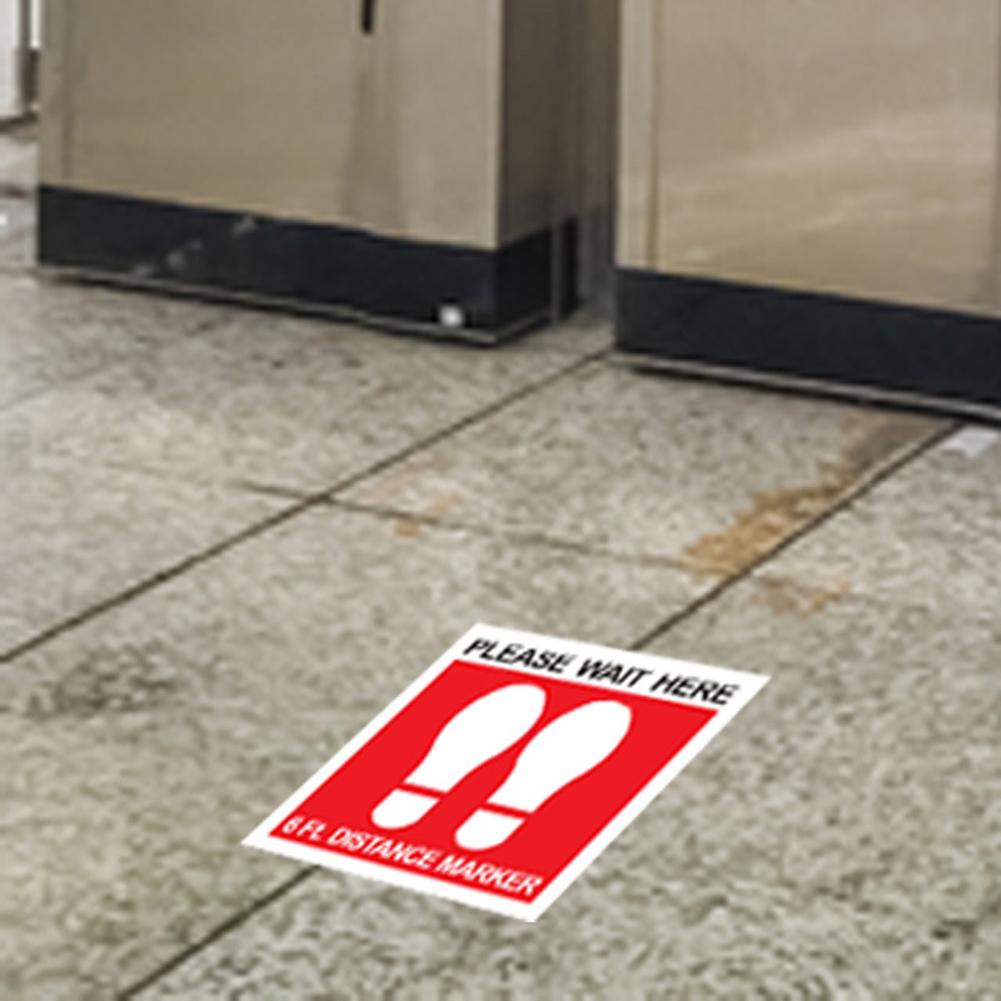 Please Practice Keep Distance Floor Sign 6 Ft. Distance Marker PVC Decal Sticker For Hospital Malls Bathrooms Public Areas