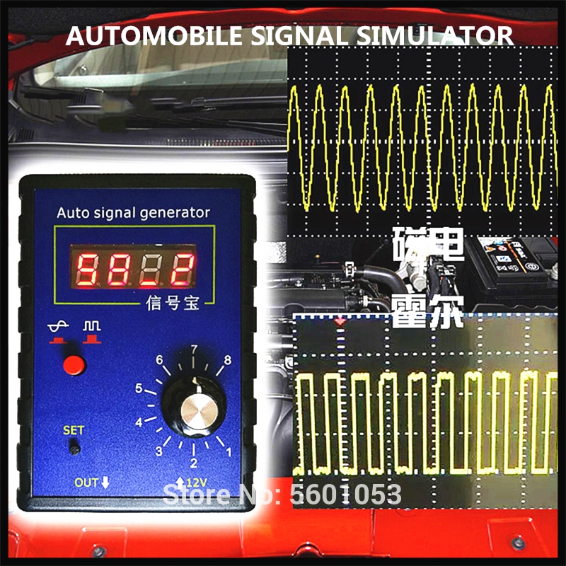 Automobile Signal Simulator Led display Generator Car Hall Sensor and Crankshaft Position Sensor Signal Tester Meter 2Hz to 8KHz