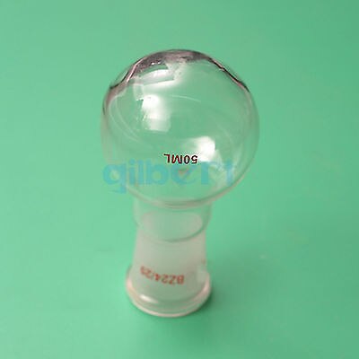 50ml Quickfit 24/29 Socket Lab Glass Flask Round Bottom Single Short Neck Ware