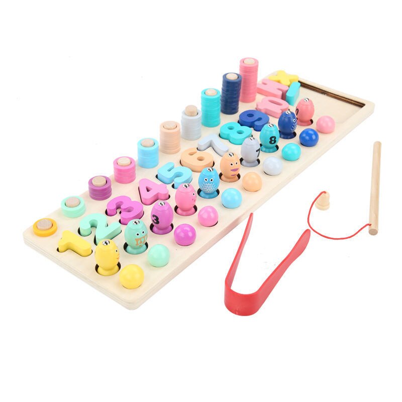 Kids Toys Montessori Educational Wooden Toys Geometric Shape Cognition Puzzle Toys Math Toys Early Educational Toys for Children: 10