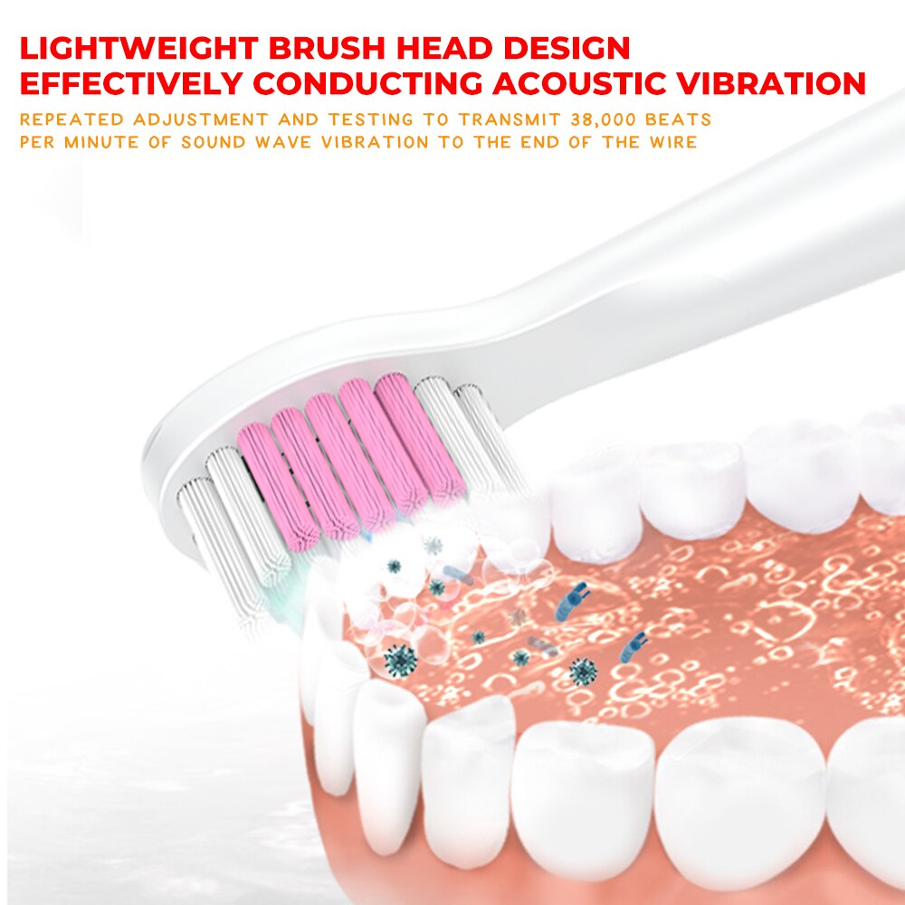 Replacement toothbrush head, Soft hair brush head, Detachable toothbrush head