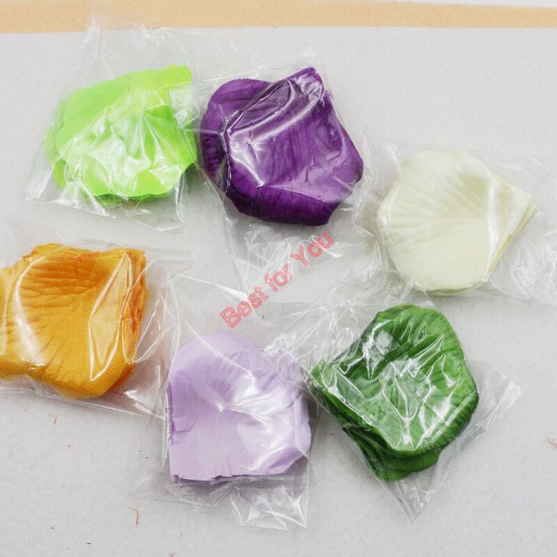 Pétalos de seda artificiales para decoración romántica para boda, pétalos de rosa para boda, flor rosa, varios colores, 100 unids/lote