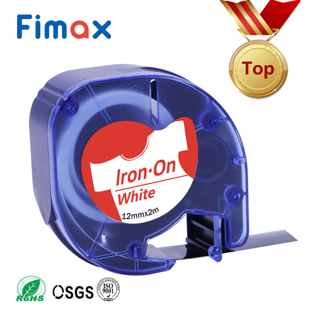 Fimax 1Pcs 18771 Compatible DYMO LetraTag Fabric Iron-on Label Tape 18774 18779 Red on White DYMO Letratag Label Printer LT-100H