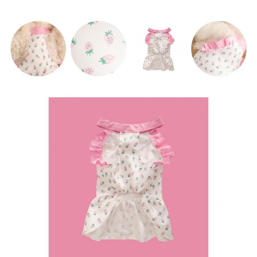 Beautiful Dog Dress Ruffles Type Delicate Stitching Attractive Cute Female Dog Princess Dress