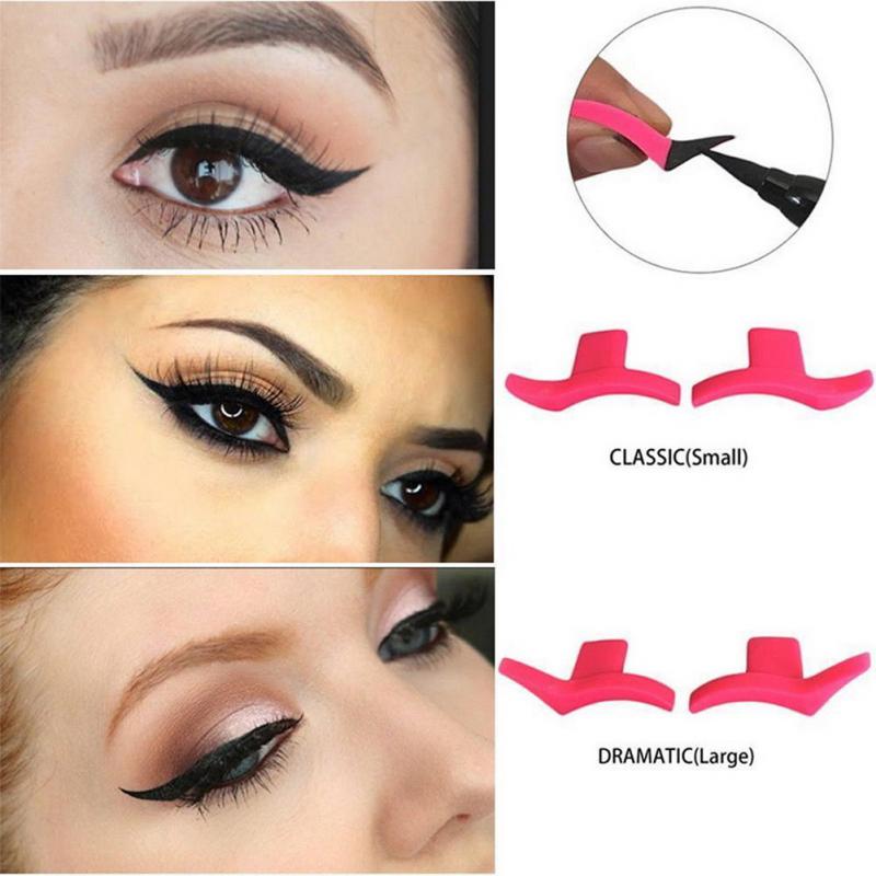 Tampon de maquillage , 1 paire, pour Eye-Liner, Style aile, pochoir d&#39;estampage