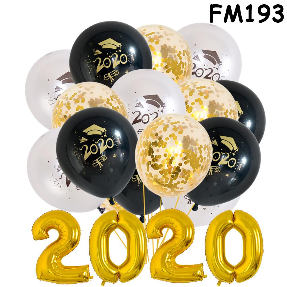 Graduation Photo Booth Props Graduation Party Decorations Congrats Grad Banner Graduation Balloons Class Of: FM193 16pcs
