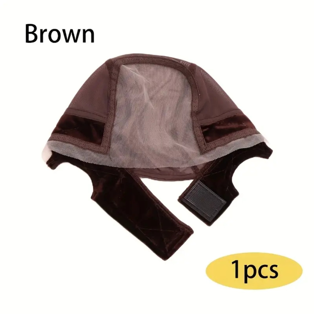 Lace Wig Grip Cap Pruik Grip Band voor Lace Front Pruiken om pruiken op zijn plaats te houden, verstelbare pruik Cap met Grip Band Antislip Cap: Donkerbruin