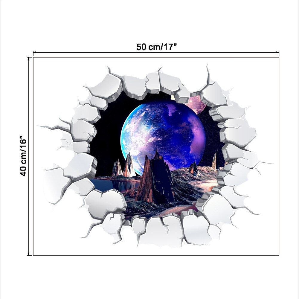 3D gwiazda planeta zepsuta ściana naklejki pokój dziecięcy astronauta strona główna tapeta z dekorem dekoracja pokoju nastolatka artystyczna robić sypialni naklejki ścienne: 3