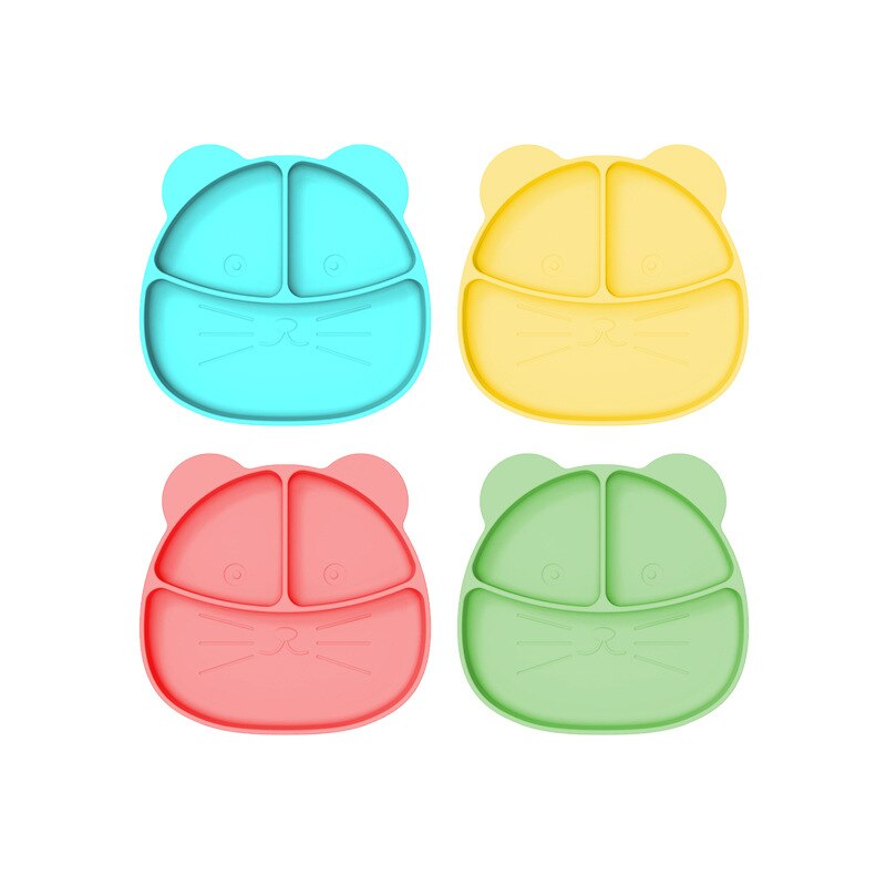 Siliconen kinderkom babykom baby siliconen bord babygerechten voedende kinderen babyborden