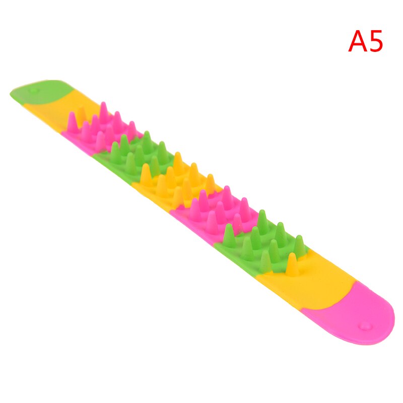 Classic Toy Antistress For Children Autism Spiky Slap Bracelet Silicone Spike Fidget Bracelets Office School Classroom Sensory: A5