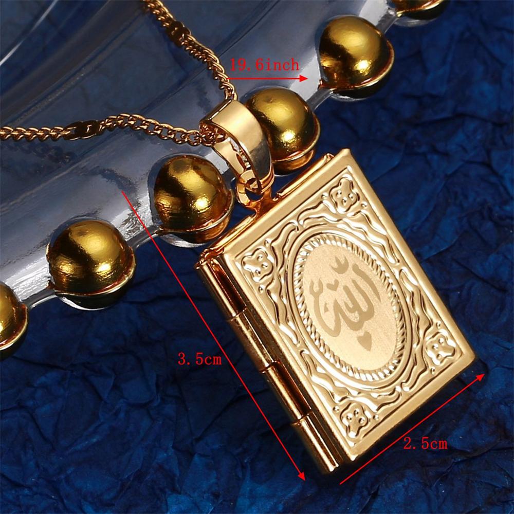 Goud Kleur Allah Ketting Hangers Mode Medaillon Vrouwen Charm Sieraden