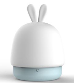 LED bed lamp cartoon rabbit USB light silicone material cartoon lamp for: Blue