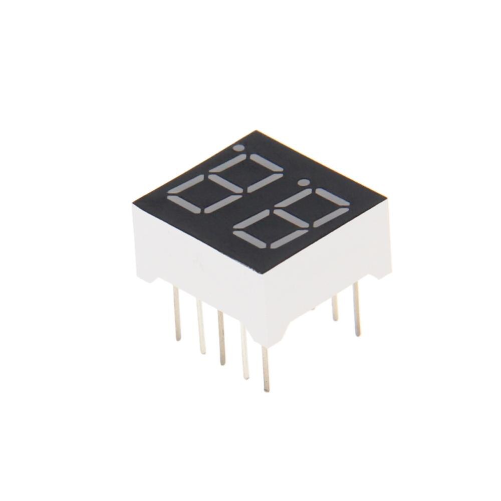 2 ~ 20 st gemensam katod / anod led display 2 bitars digitalt rör 10 stift 7 segment 2v 20ma röd/grön led segment displayer