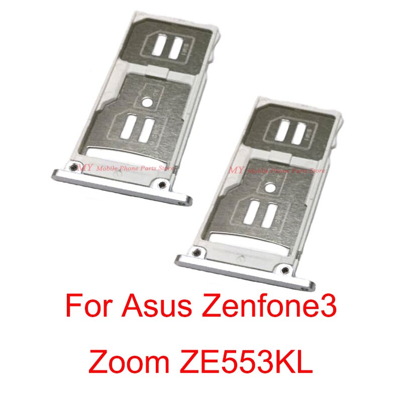 oben Neue Sim Tablett Für Asus Zenfone3 Zenfone 3 Zoomen ZE553KL Sim Karte Tablett Halfter Slot Adapter Silber/ Rose Gold/Schwarz
