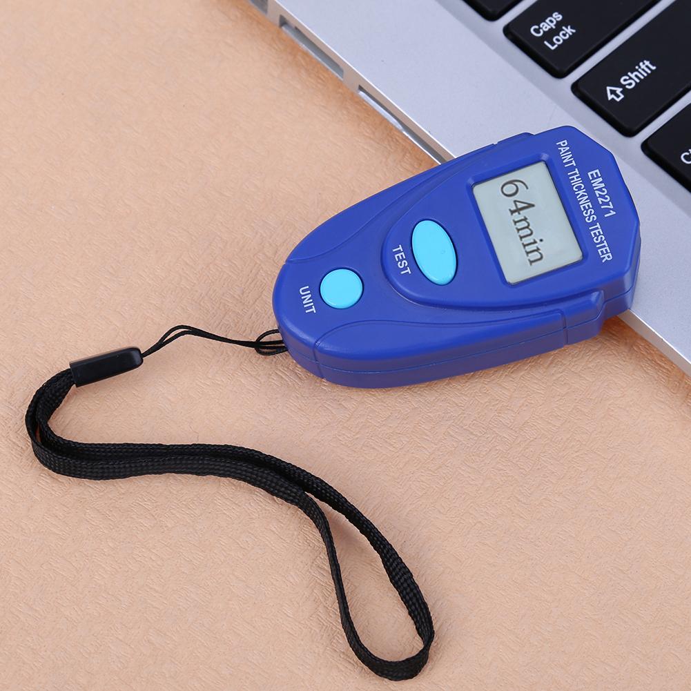 EM2271 Digital Mini Car Paint Thickness Gauge Car Paint Meter Painting Coating Tester Automobile Coating Thickness Gauge Tester
