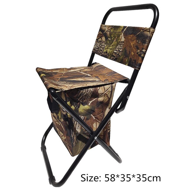 Outdoor Fishing Chair Bag Folding Camping Stool Portable Backpack Cooler Insulated Picnic Bag Hiking Seat Table Bag 150KG: Red