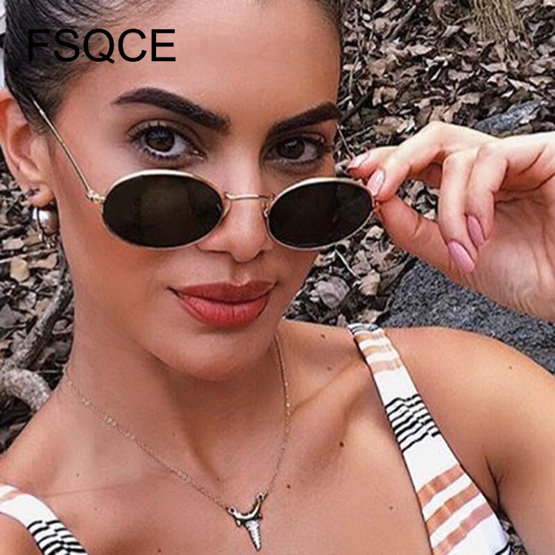 Zonnebril Mannen Retro Zonnebril Kleine Ovale Zonnebril Vrouwen Vintage Zonnebril Metalen Frame UV400 Gafas De Sol