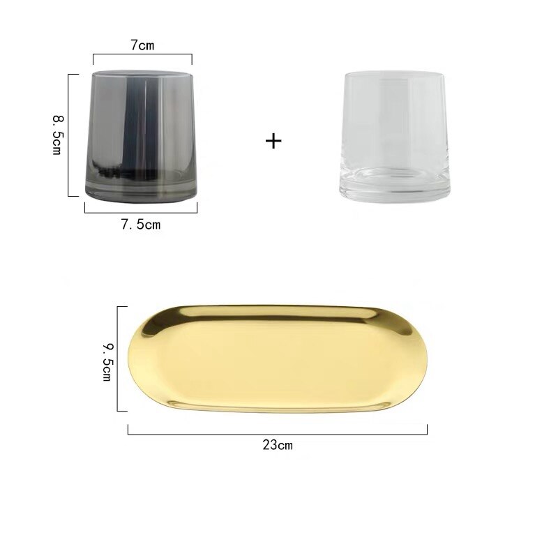 Hotel Vanity Countertops Bathroom Homestay Brush Tumbler Cup Bathroom Accessary: L