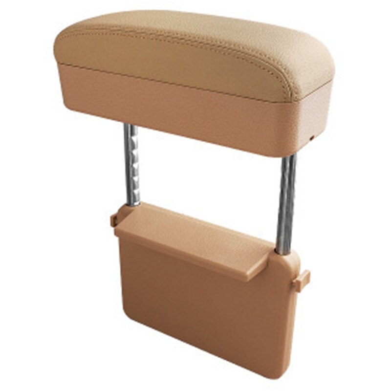 Universele Auto Armsteun Box Elleboog Ondersteuning Verstelbare Car Center Console Arm Rest Stand Door Draadloze Opladen: Beige