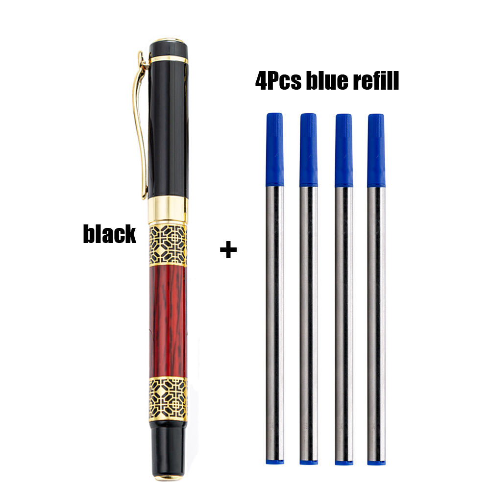 Luxuriöser Metall-Kugelschreiber mit blauer/schwarzer Tinte, Nachfüllung, Geschäft-Signierstift, neutraler Stift, für Studenten, Schreiben, Schule, Bürobedarf: Gelb