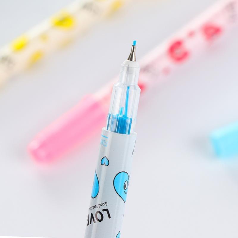 6 uds amor sonrisa doble-lado escritura fluorescente rotulador subrayador de Color negrita bien marcador dibujo Oficina escuela suministros A6688